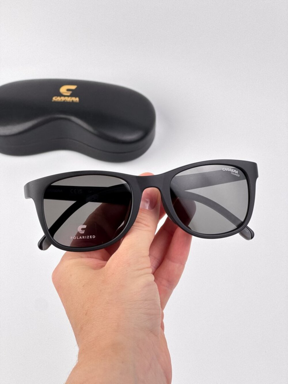 CARRERA 8054/S 0003/M9 MATTE BLACK SQUARE POLARIZED SUNGLASSES